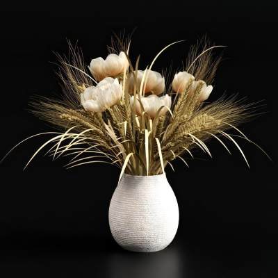 现代干花 装饰摆件
